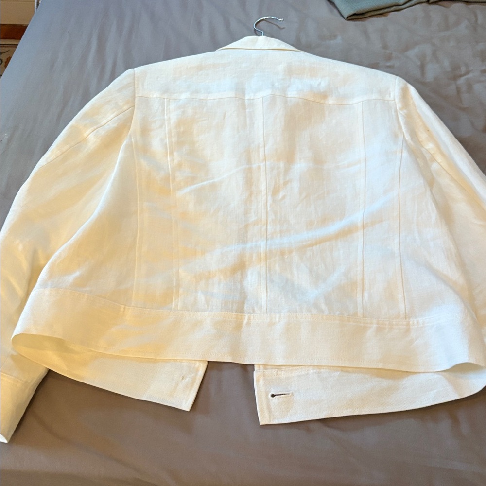 Talbots Cream Linen Jacket - Picture 5 of 6